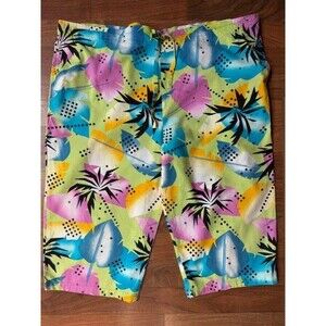 90s Vintage Woolrich Mens LRG Cotton‎ Retro 80s Y2K Long Shorts Tropical